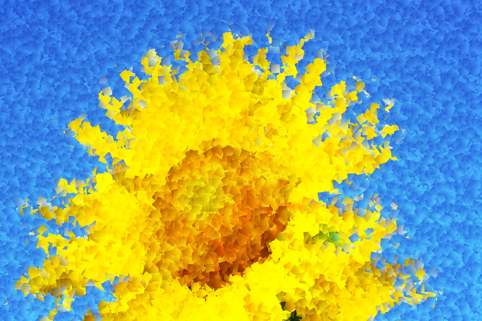 Generative Art Ornamental Sunflower