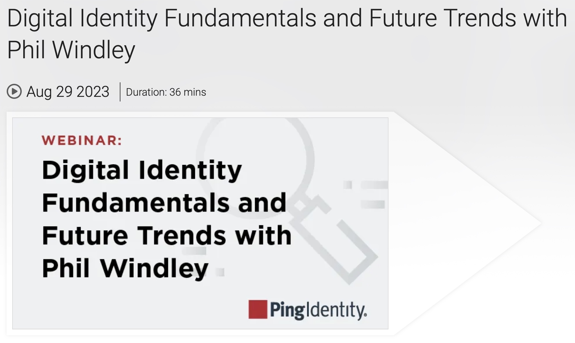 Digital Identity Fundamentals and Future Trends with Phil Windley, Part 1
