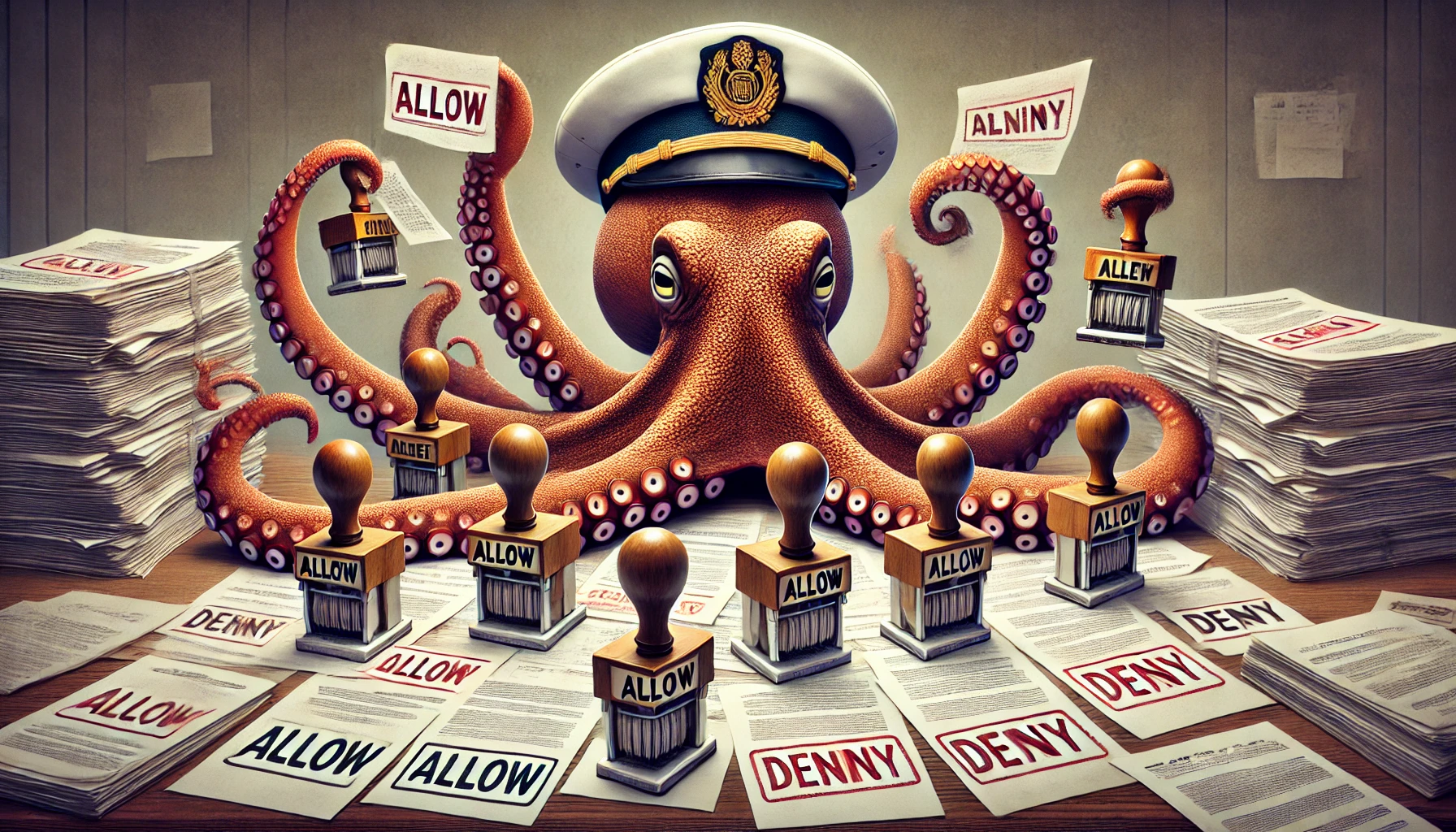 Octopus busy approving documents